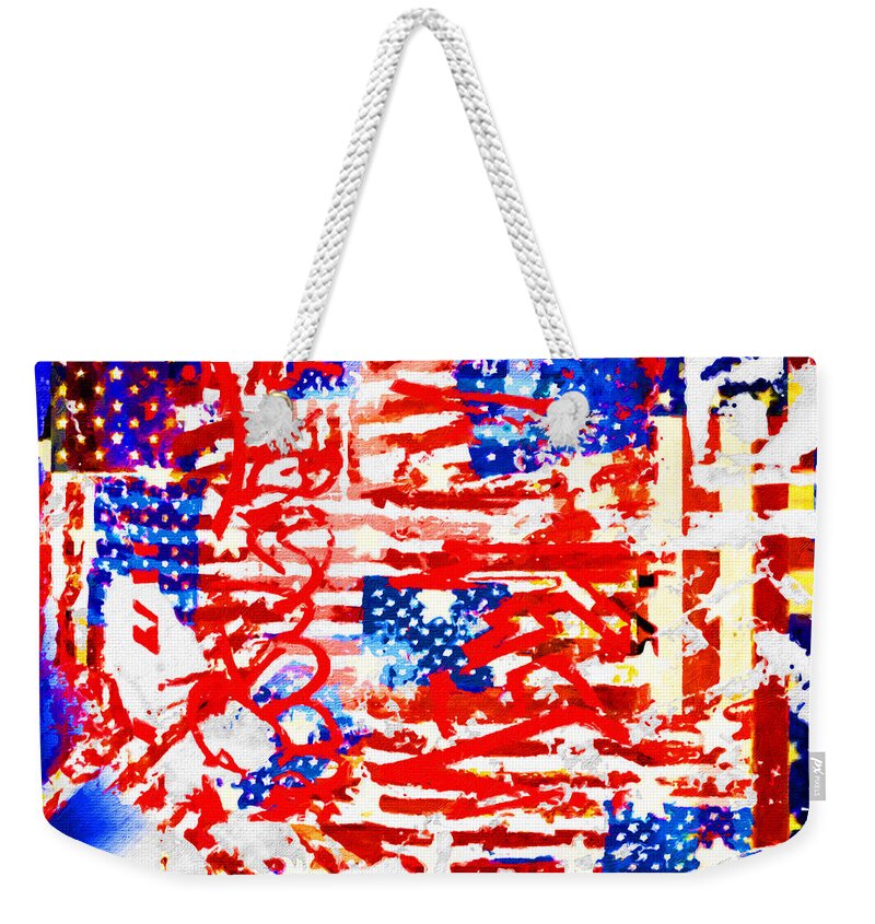 American Graffiti Weekender Tote Bag featuring the painting American Graffiti Presidential Election 2 by Tony Rubino