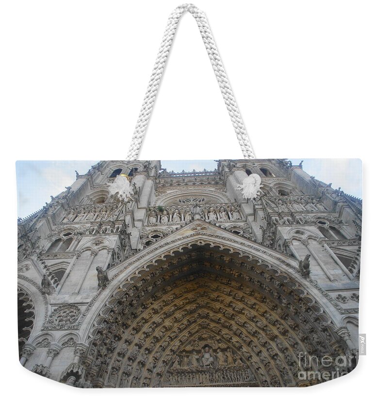 Gothic Weekender Tote Bag featuring the photograph Amiens Cathedral by Therese Alcorn