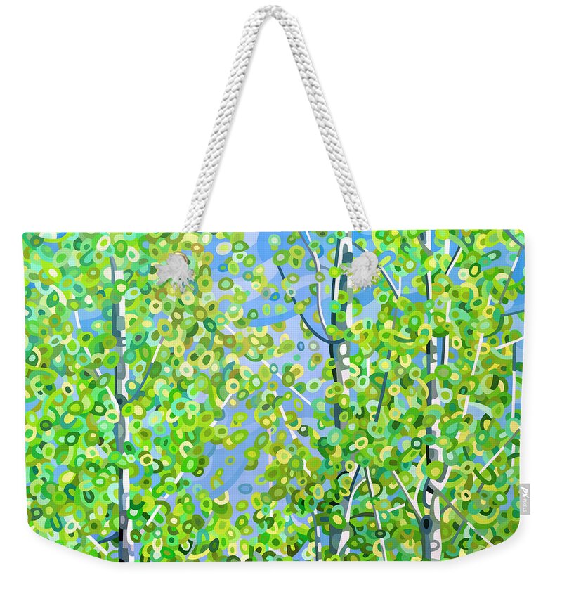 Fine Art Weekender Tote Bag featuring the painting Among Friends by Mandy Budan