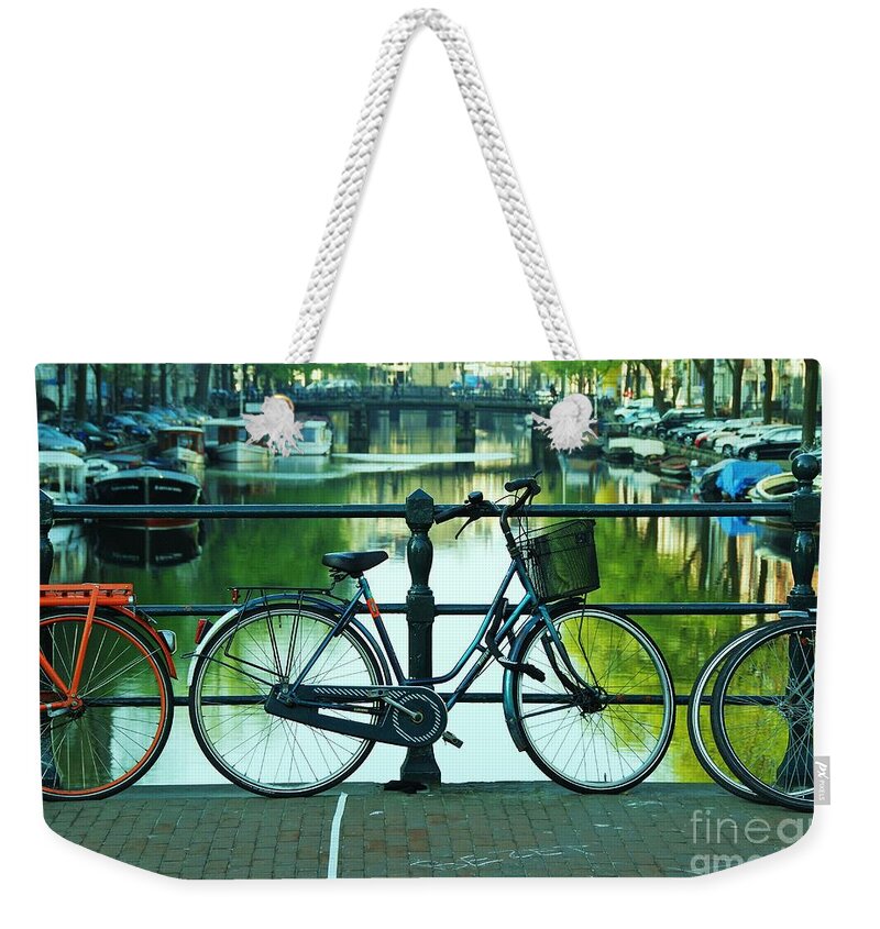 Amsterdam Weekender Tote Bag featuring the photograph Amsterdam Scene by Allen Beatty