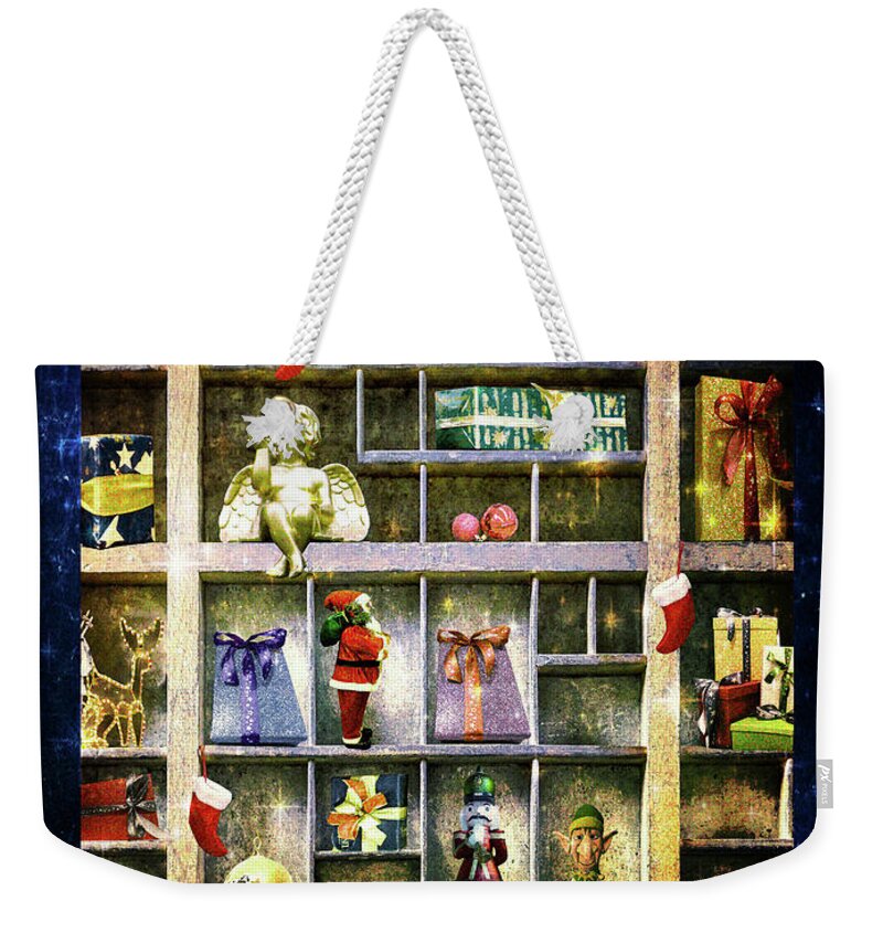 Christmas Weekender Tote Bag featuring the digital art An Old Fashioned Christmas Wish by Chris Armytage