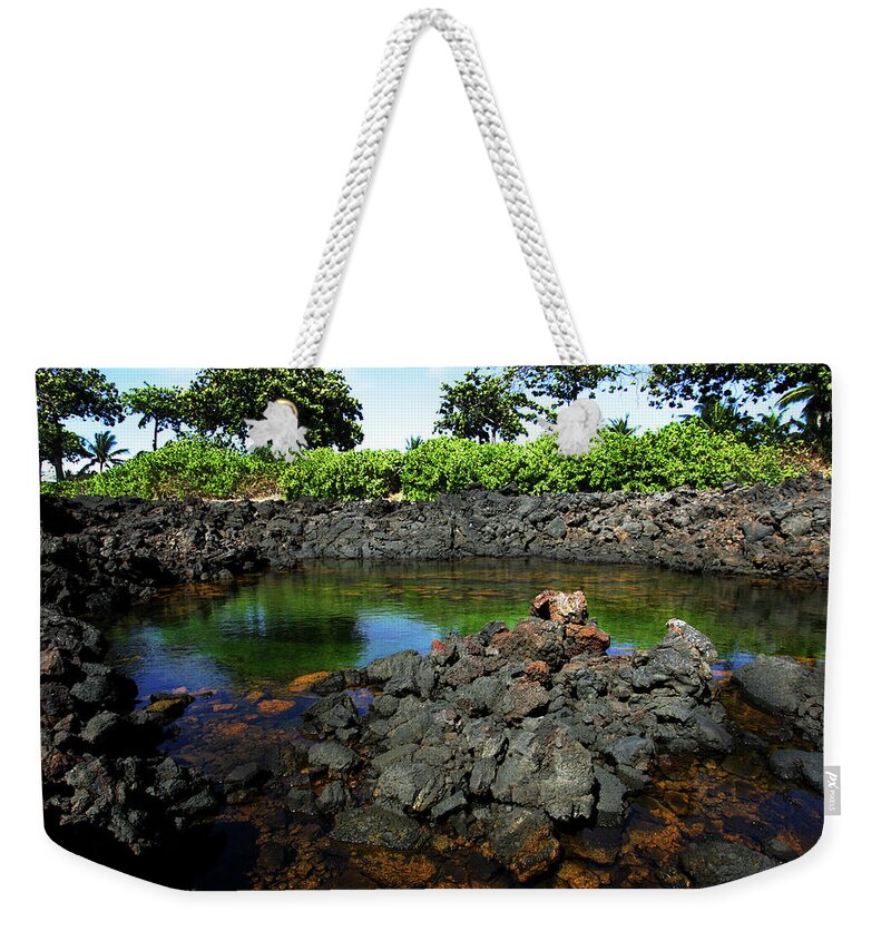 Anchialine Pond Weekender Tote Bag featuring the photograph Anchialine Pond by Anthony Jones