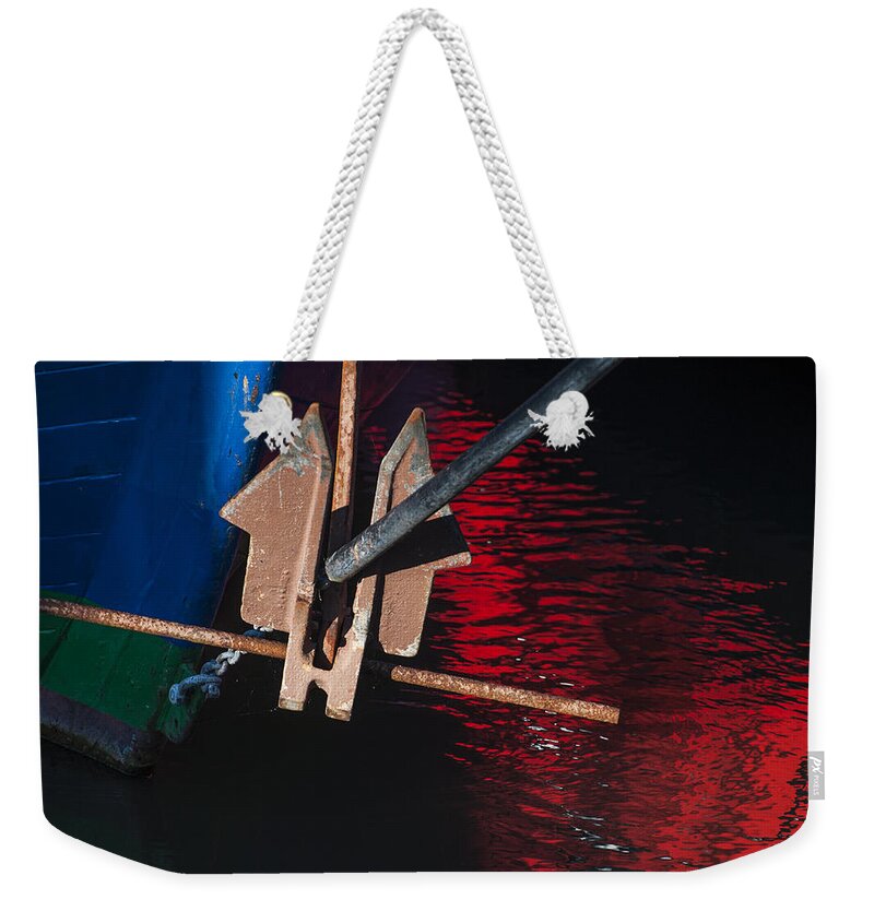 Reflection Weekender Tote Bag featuring the photograph Anchor by Robert Potts