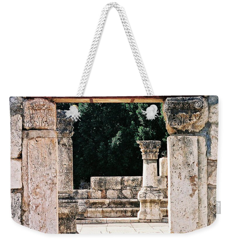 Israel Weekender Tote Bag featuring the photograph Ancient Doors by Constance Woods