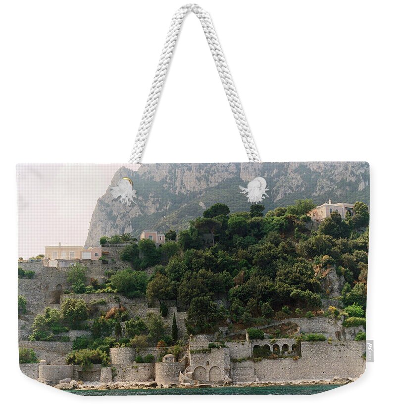 Capri Weekender Tote Bag featuring the photograph Ancient Walls of Capri by Bess Carter