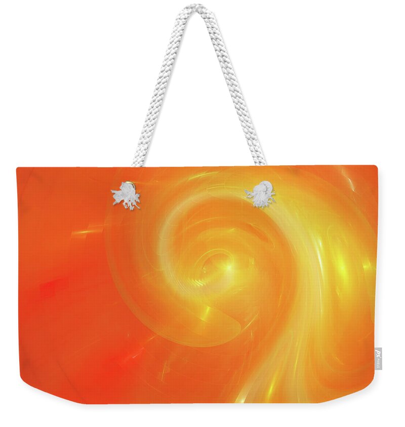 Andee Design Orange Abstract Weekender Tote Bag featuring the digital art Andee Design Abstract 5 2017 by Andee Design