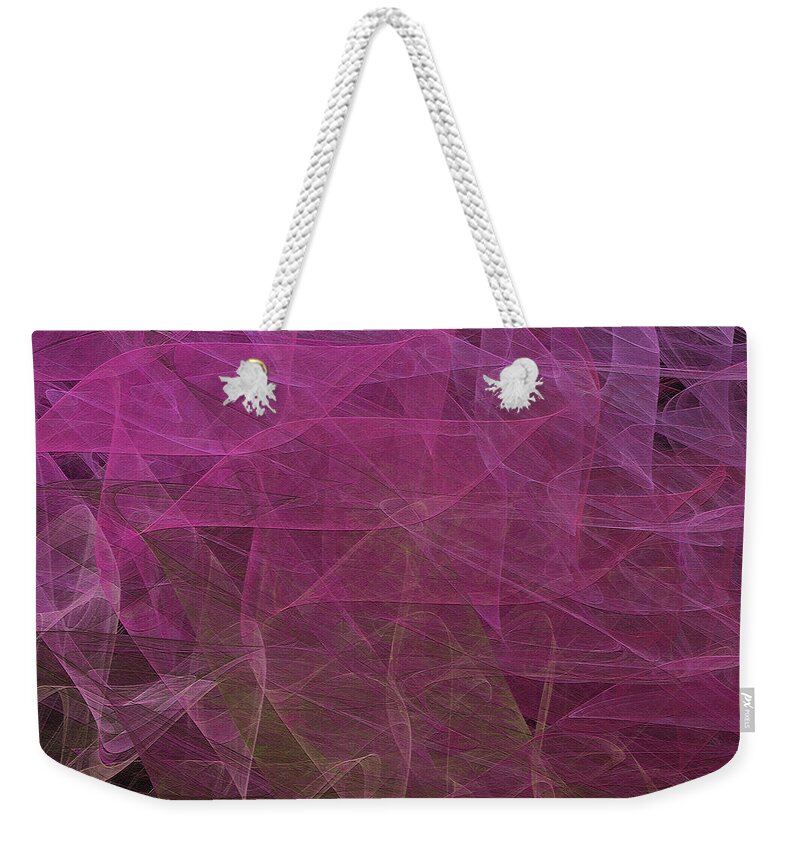 Square Weekender Tote Bag featuring the digital art Andee Design Abstract 67 2017 by Andee Design