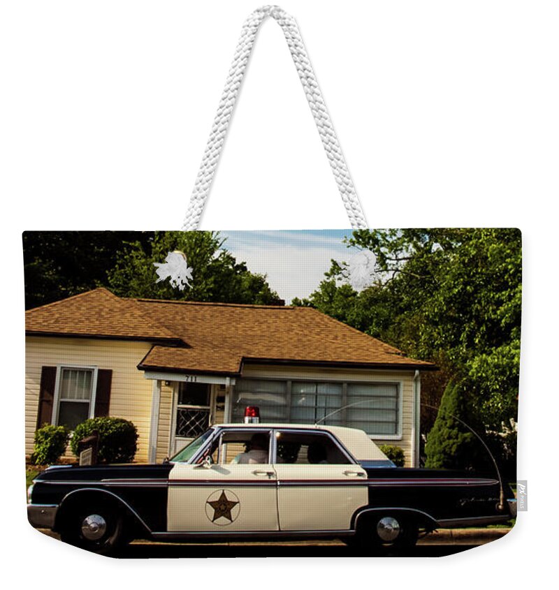 Andy Weekender Tote Bag featuring the photograph Andy and Barney by Randy Sylvia