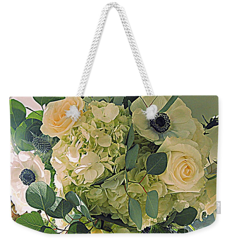 Photography Weekender Tote Bag featuring the photograph Anemones and Roses by Nancy Kane Chapman