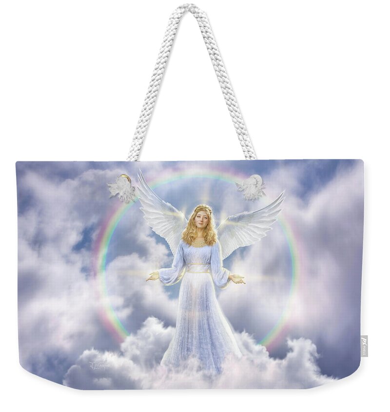 Angel Weekender Tote Bag featuring the digital art Angel by Jerry LoFaro