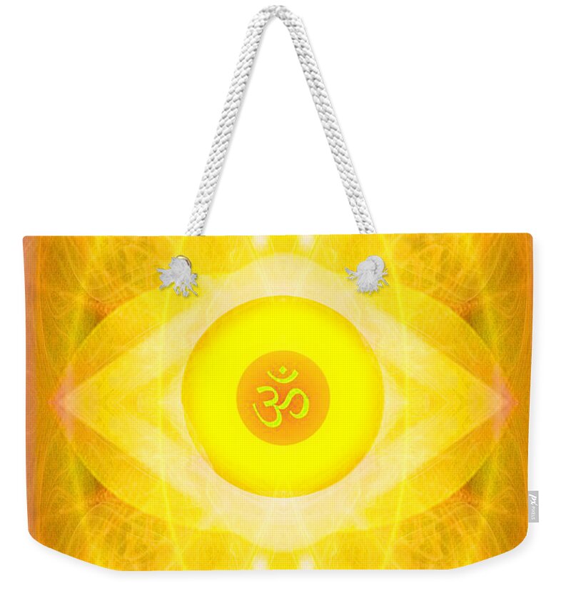 Angel Weekender Tote Bag featuring the digital art Angel of the Sun by Diana Haronis
