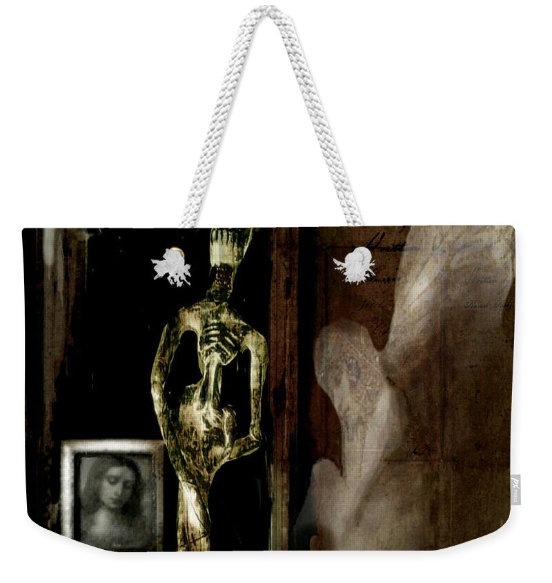 Dark Art Weekender Tote Bag featuring the digital art Angels Among Us by Delight Worthyn