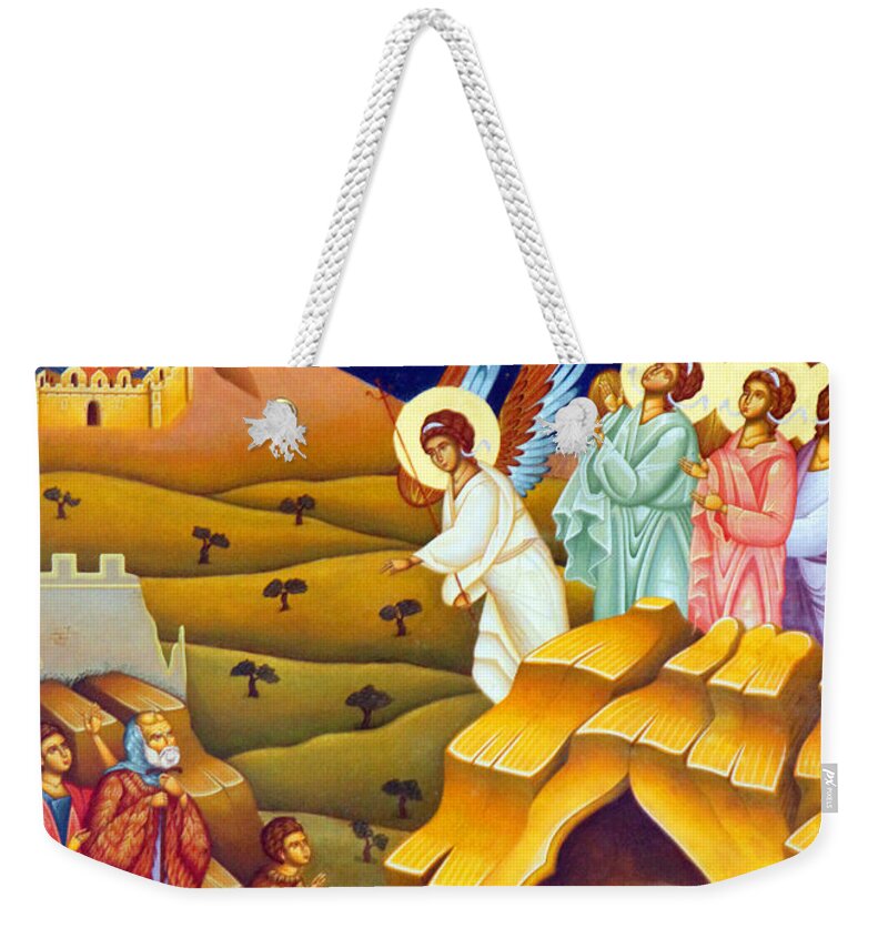 Village Weekender Tote Bag featuring the photograph Angels and Shepherds by Munir Alawi