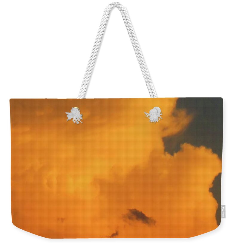 Angry Cloud Profile At Sunset Weekender Tote Bag featuring the photograph Angry Cloud Profile at Sunset by Robert Birkenes