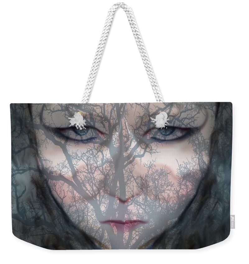 Frankenstein's Child Weekender Tote Bag featuring the photograph Angry Monster Child #2 by Barbara Tristan