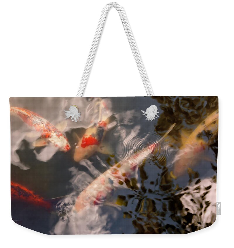 Fish Weekender Tote Bag featuring the photograph Animal - Fish - Being koi by Mike Savad