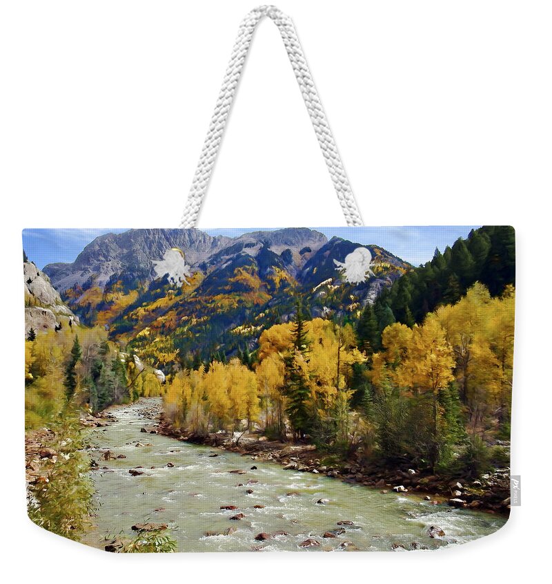 Animas River Weekender Tote Bag featuring the photograph Animas River San Juan Mountains Colorado by Kurt Van Wagner