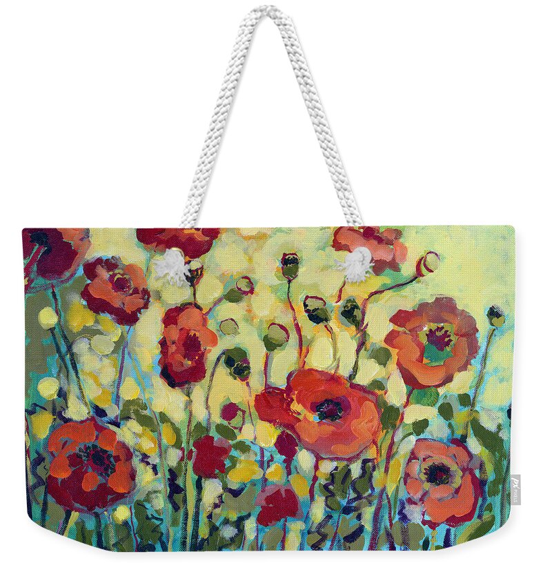 Poppy Weekender Tote Bag featuring the painting Anitas Poppies by Jennifer Lommers