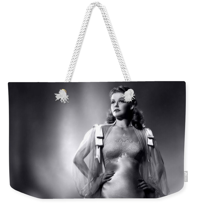 Ann Sheridan Weekender Tote Bag featuring the photograph Ann Sheridan by Mariel Mcmeeking