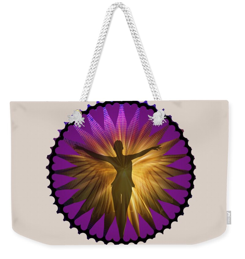 Airy Weekender Tote Bag featuring the digital art Anna-Madoline by AHONU Aingeal Rose