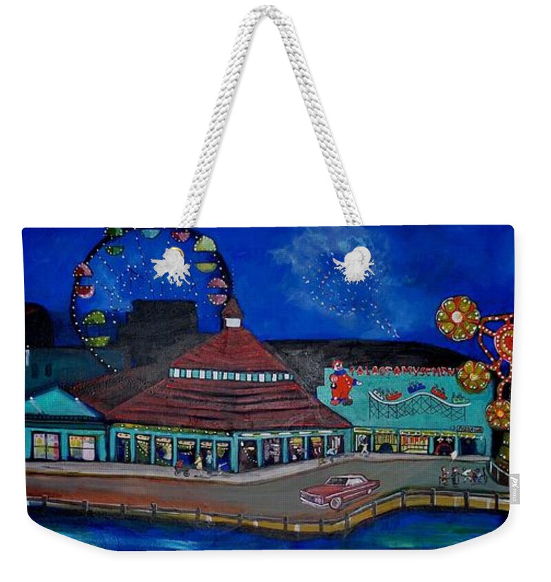 Asbury Art Weekender Tote Bag featuring the painting Another memory of the Palace by Patricia Arroyo