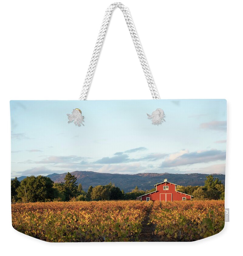 Red Barn Weekender Tote Bag featuring the photograph Another Napa Valley Red Barn by Aileen Savage