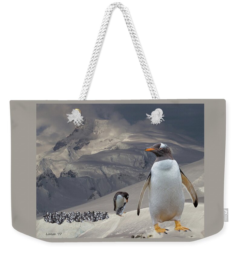 Antarctica Weekender Tote Bag featuring the photograph Antarctic Majesty by Larry Linton