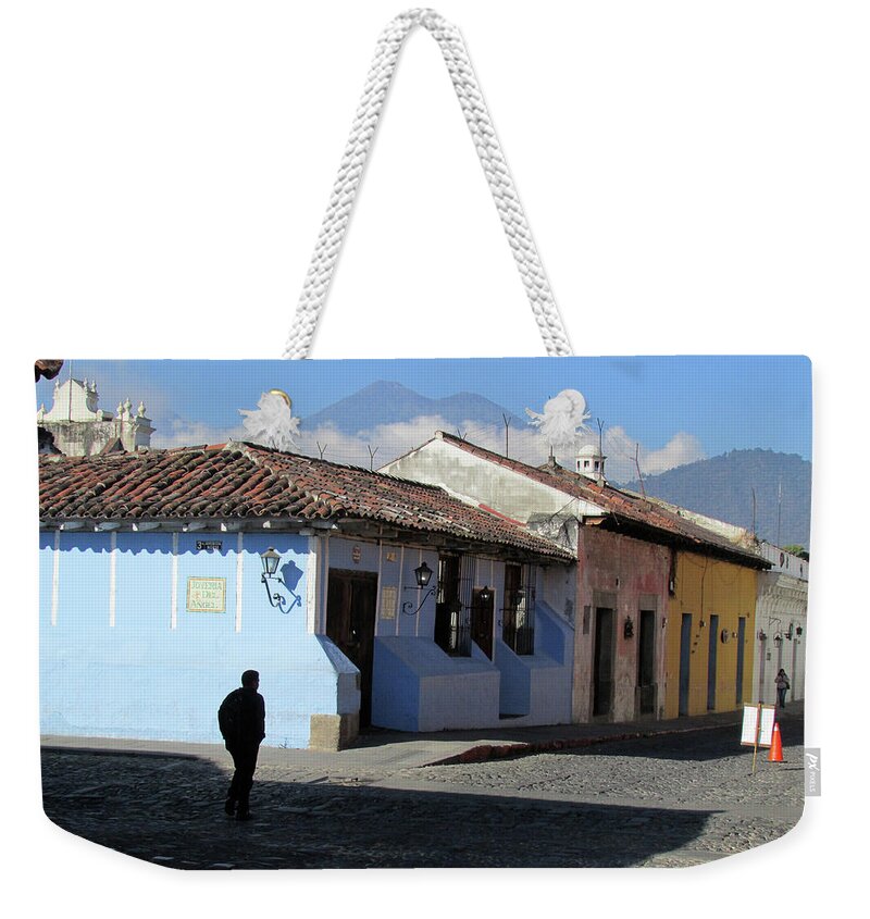 Antigua Weekender Tote Bag featuring the photograph Antigua Guatemala Streetscene by Robert Gerdes