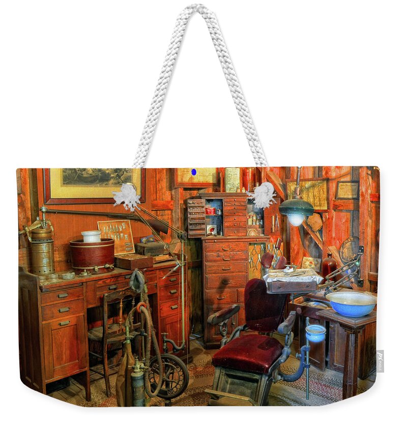 Dentist Weekender Tote Bag featuring the photograph Antique Dental Office by Dave Mills