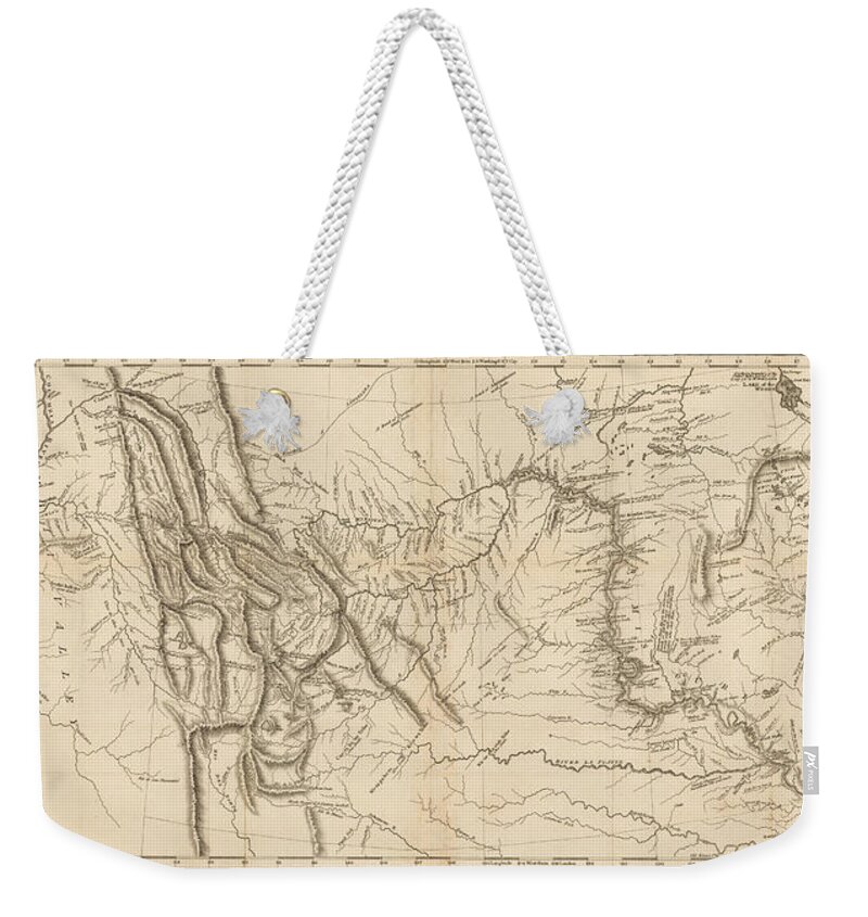 Antique Map - Lewis and Clark's Track Across North America Weekender Tote  Bag by Eric Glaser - Fine Art America