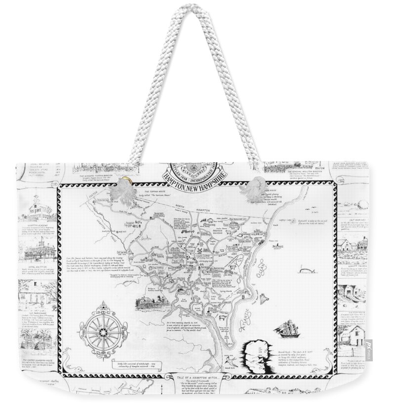 New Hampshire Map Weekender Tote Bags