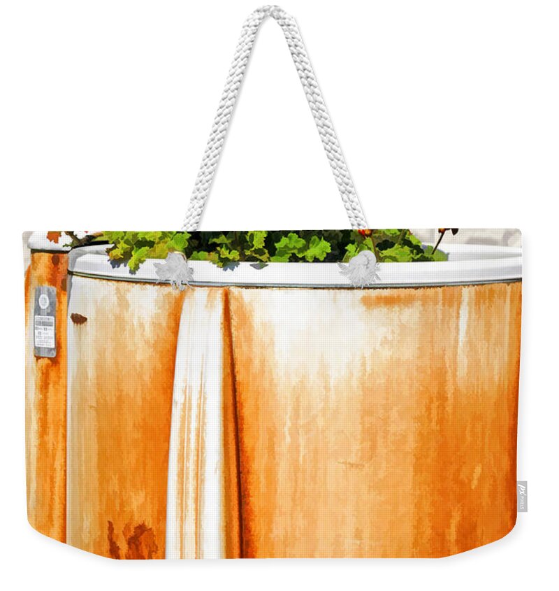 Washing Weekender Tote Bag featuring the photograph Antique Speed Queen Washing Machine by Kathleen K Parker