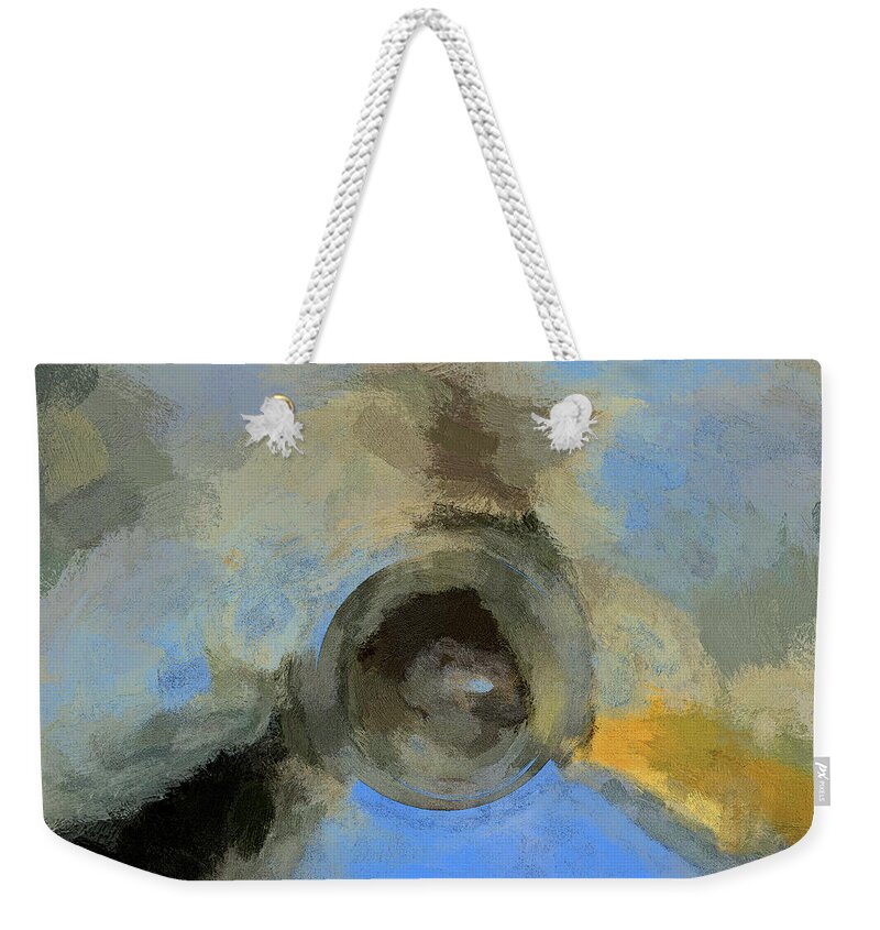 Abstract Weekender Tote Bag featuring the digital art Aperture by Matt Cegelis