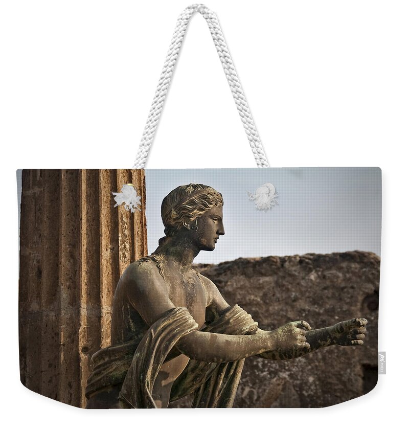 Apollo Weekender Tote Bag featuring the photograph Apollo in Pompeii by Steven Sparks