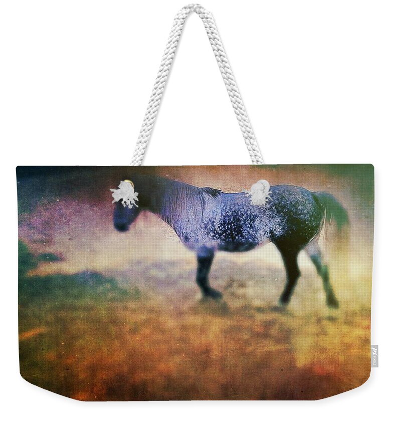 Horse Weekender Tote Bag featuring the digital art Appaloosa Dusk by Kevyn Bashore