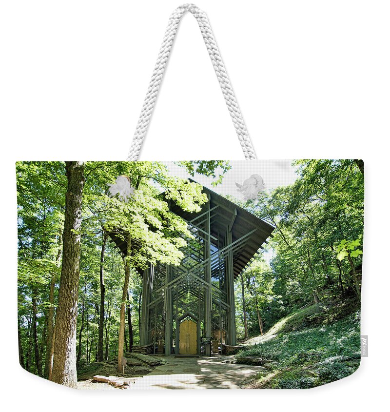 Approaching Thorncrown Chapel Weekender Tote Bag featuring the photograph Approaching Thorncrown Chapel by Cricket Hackmann