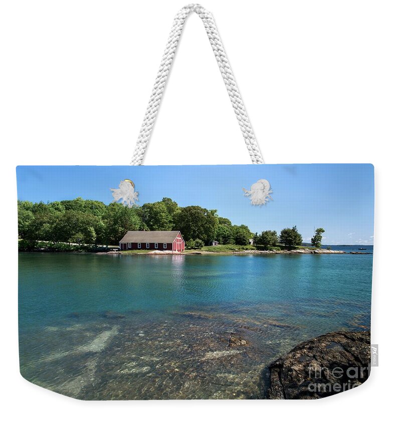 Maine Weekender Tote Bag featuring the photograph Aqua Bold by Karin Pinkham