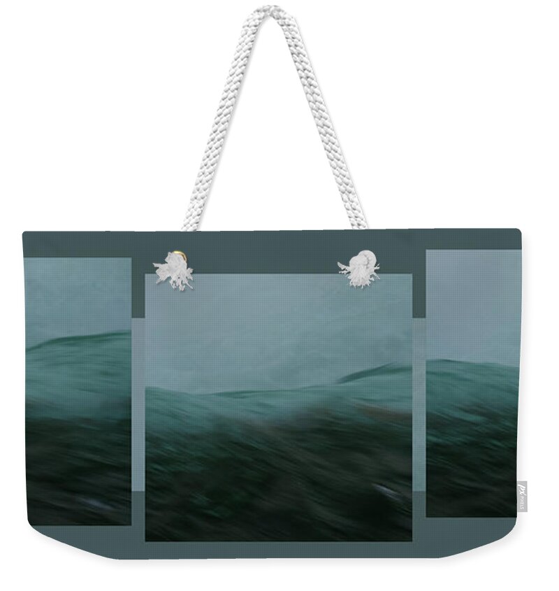 Waterfall Weekender Tote Bag featuring the photograph Aquascape Triptych - by Julie Weber