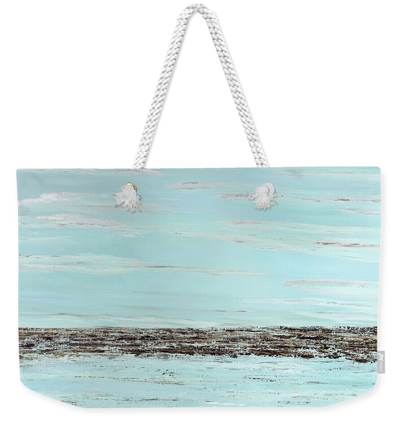 Ocean Weekender Tote Bag featuring the painting AquaSea by Tamara Nelson