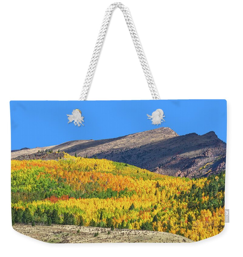 Fall Colors Weekender Tote Bag featuring the photograph Arcas Is The King Of Arcadia, The Home Of God Pan. by Bijan Pirnia