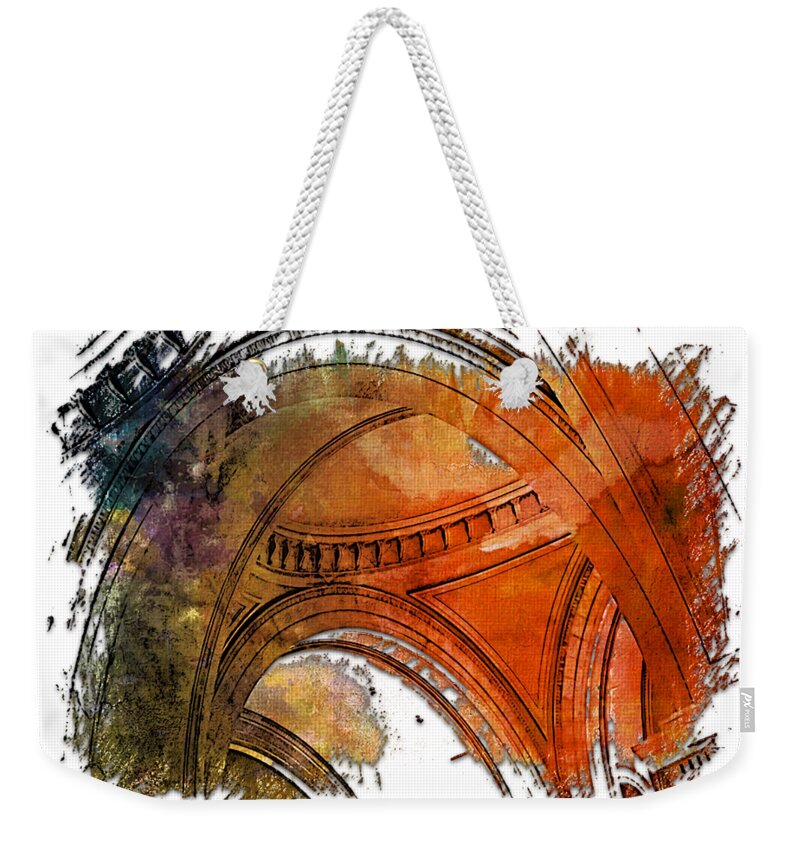 Interior Weekender Tote Bag featuring the photograph Arches Abound Earthy Rainbow 3 Dimensional by DiDesigns Graphics