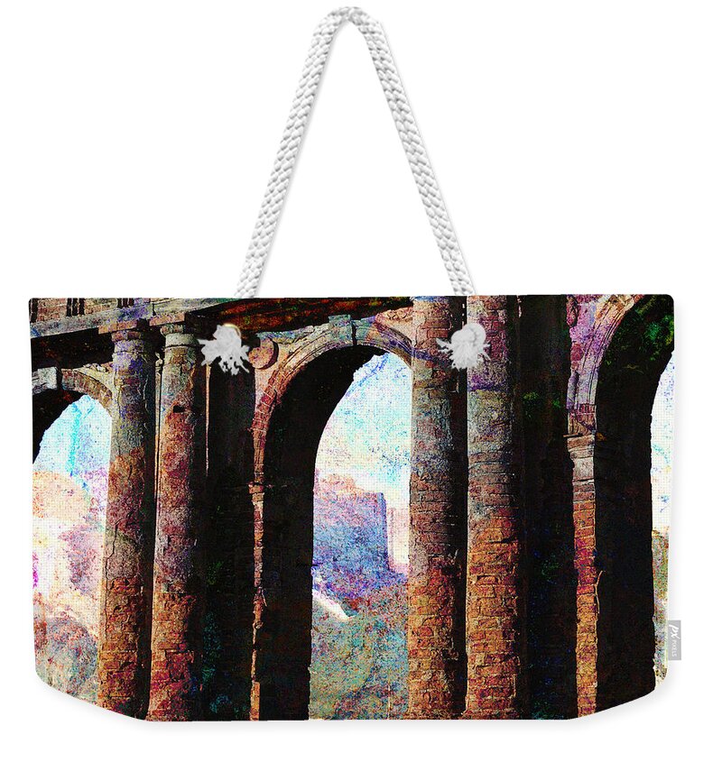 Arches Weekender Tote Bag featuring the digital art Arches by Barbara Berney