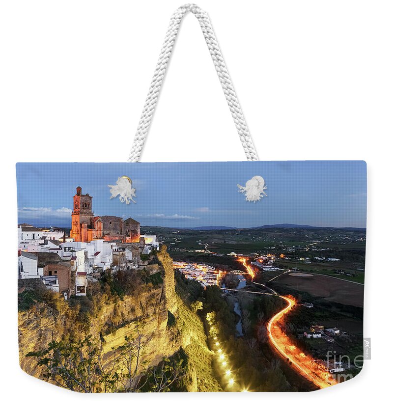 Travel Weekender Tote Bag featuring the photograph Arcos de la Frontera View from Parador Nacional Cadiz Spain by Pablo Avanzini