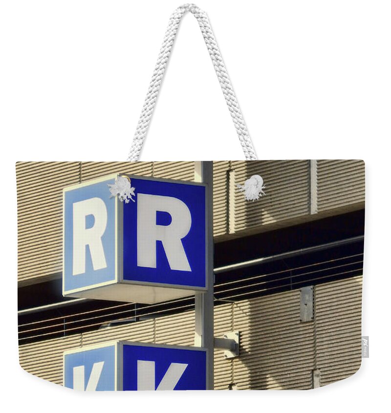 Signs Weekender Tote Bag featuring the photograph Ark - This Way by Nikolyn McDonald