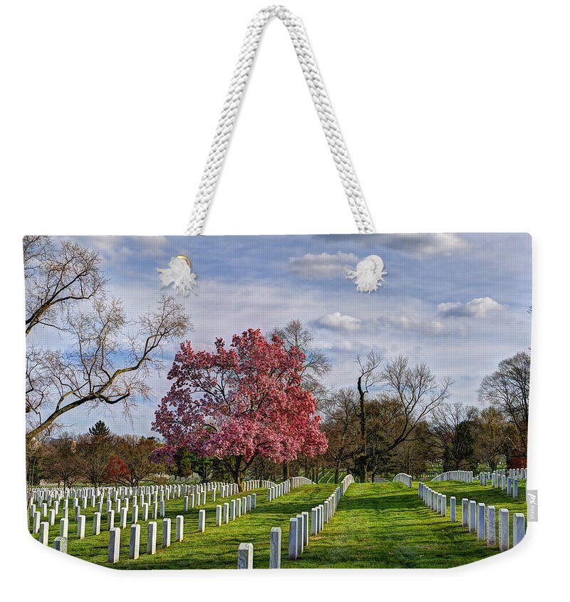 Arlington Weekender Tote Bag featuring the photograph Arllington National Cemetery by Bill Dodsworth