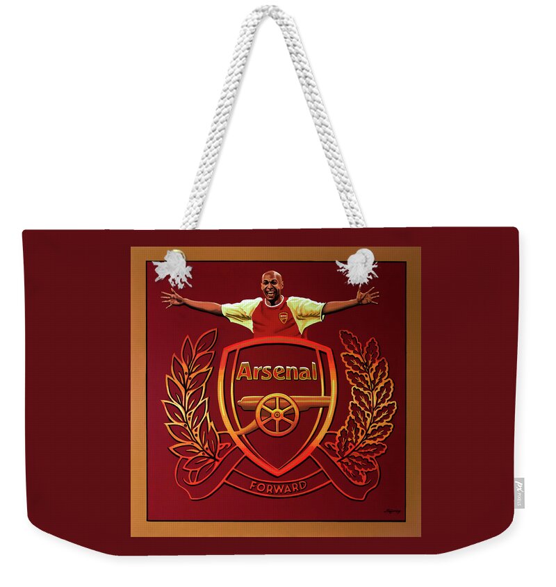 Arsenal Weekender Tote Bag featuring the painting Arsenal London Painting by Paul Meijering