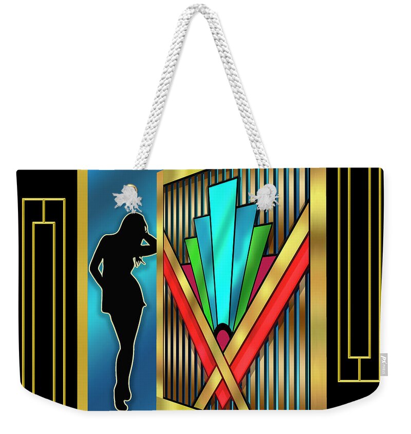 Staley Weekender Tote Bag featuring the digital art Art Deco 15 3 D by Chuck Staley