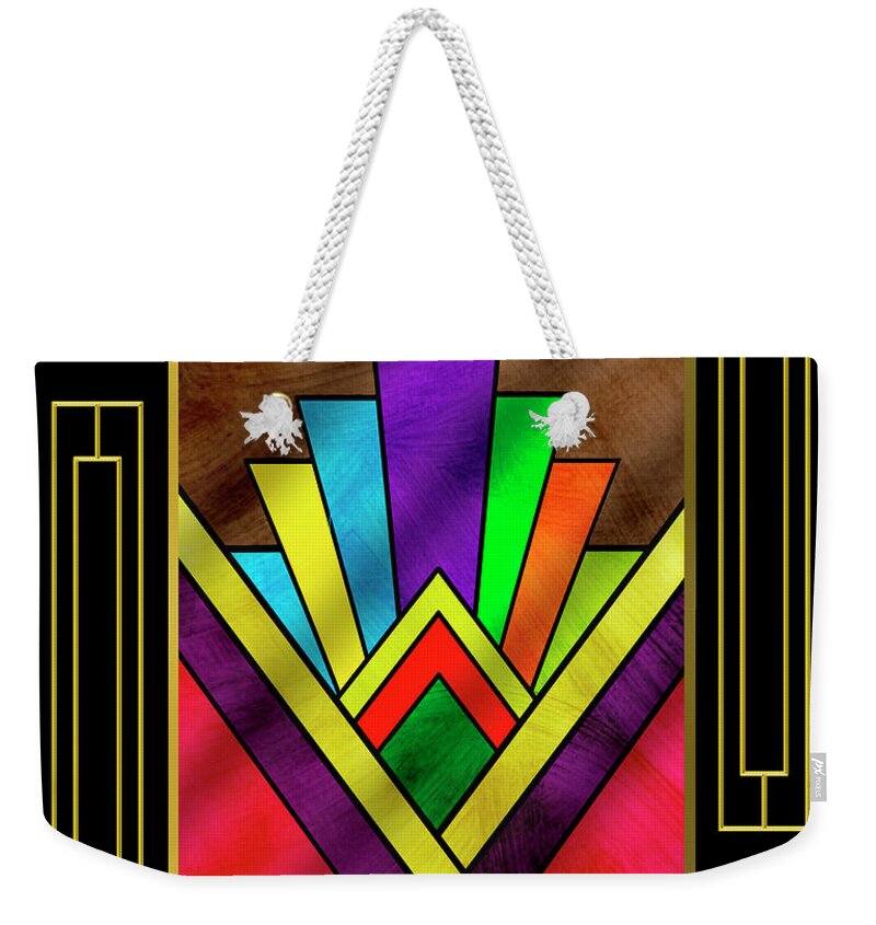Staley Weekender Tote Bag featuring the digital art Art Deco 7 B - Frame 5 by Chuck Staley