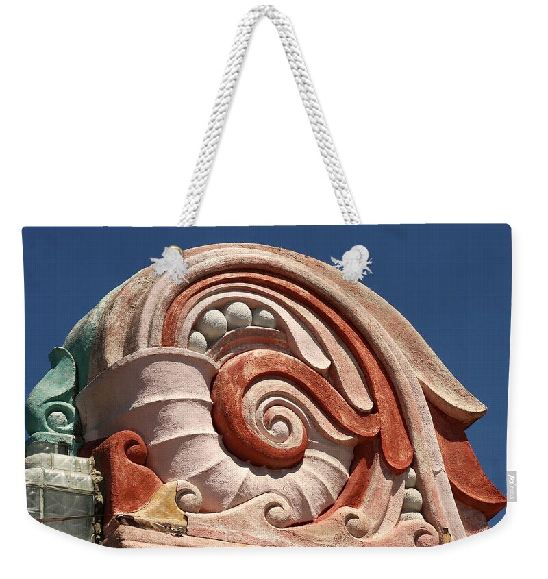 Morro Bay Weekender Tote Bag featuring the photograph Art Deco Details by Art Block Collections