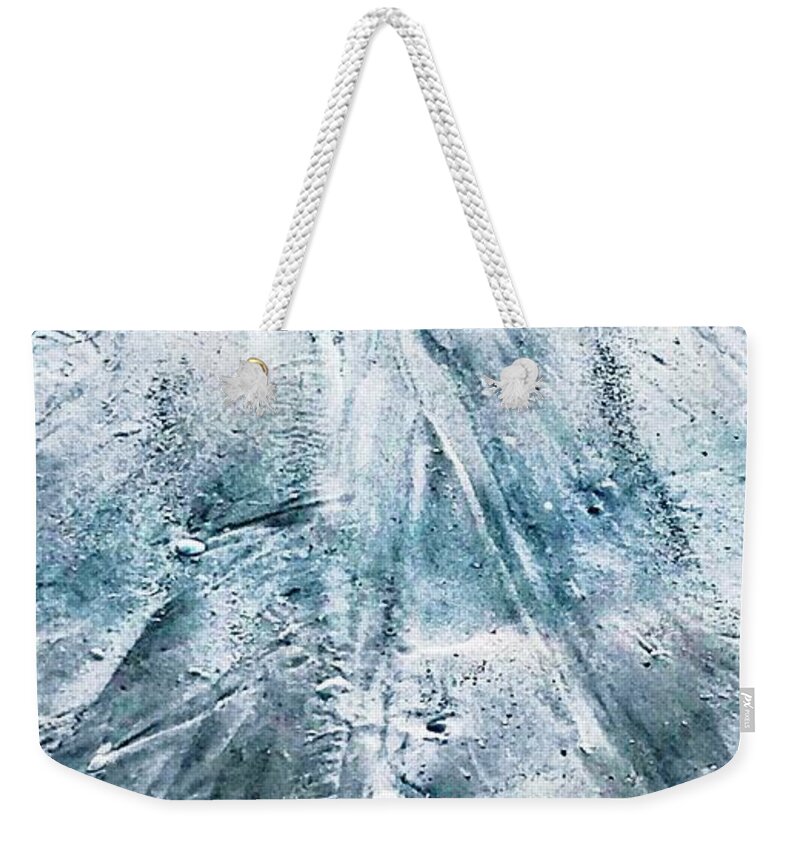 Beach Sand Weekender Tote Bag featuring the photograph Art in the sand by Rick Reesman
